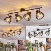Lampes Industrielles-hofstein Plafonnier Kaurila Noir, 4 lumières