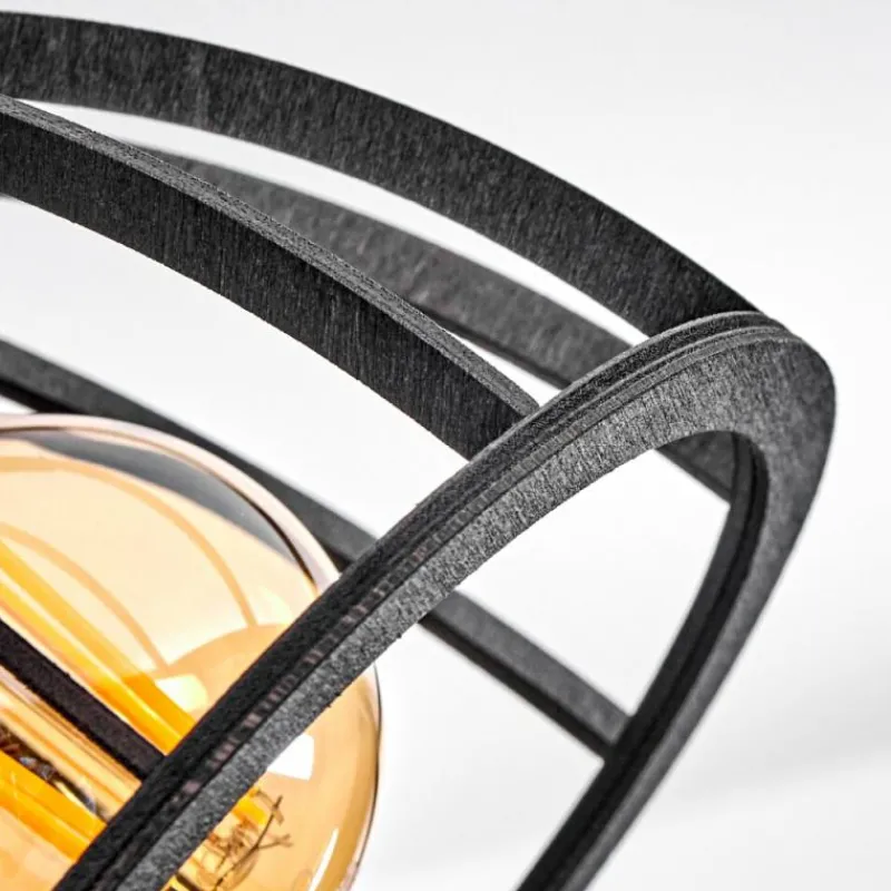 Lampes Industrielles-hofstein Plafonnier Kaurila Noir, 4 lumières