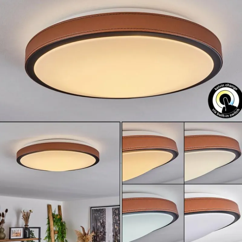 hofstein Plafonnier Kelva LED Brun, Noir, Blanc, 1 lumière