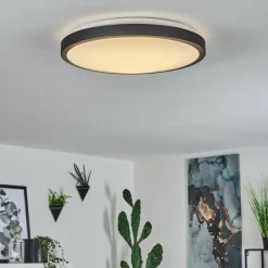 hofstein Plafonnier Kelva LED Vieux laiton, Noir, Blanc, 1 lumière