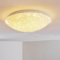 hofstein Plafonnier Kendal LED Blanc, 1 lumière, Télécommandes, Changeur de couleurs* Éclairage Led