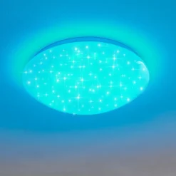 hofstein Plafonnier Kendal LED Blanc, 1 lumière, Télécommandes, Changeur de couleurs* Éclairage Led