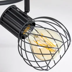 hofstein Plafonnier Kenia Gris, Noir, 3 lumières