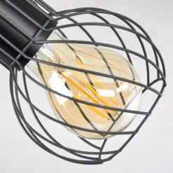 Lampes Industrielles-hofstein Plafonnier Kenia Gris, Noir, 4 lumières