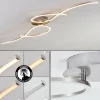hofstein Plafonnier Kereita LED Nickel mat, 1 lumière
