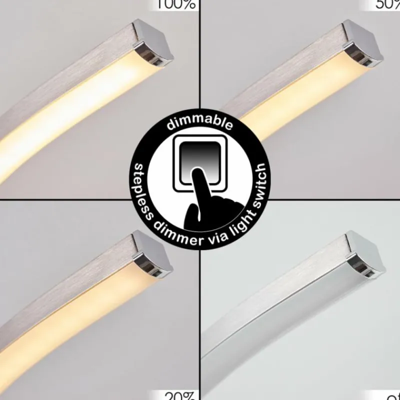 hofstein Plafonnier Kereita LED Nickel mat, 1 lumière