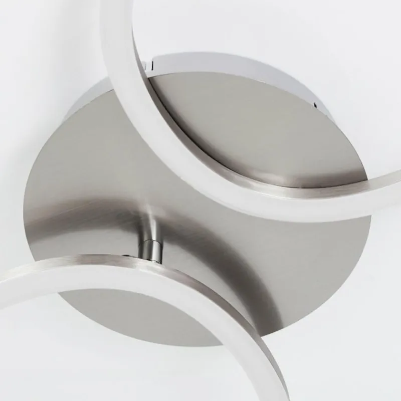 hofstein Plafonnier Kereita LED Nickel mat, 1 lumière