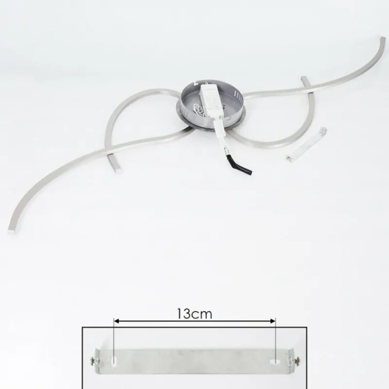 hofstein Plafonnier Kereita LED Nickel mat, 1 lumière