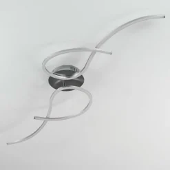 hofstein Plafonnier Kereita LED Nickel mat, 1 lumière