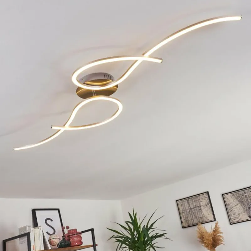 hofstein Plafonnier Kereita LED Nickel mat, 1 lumière