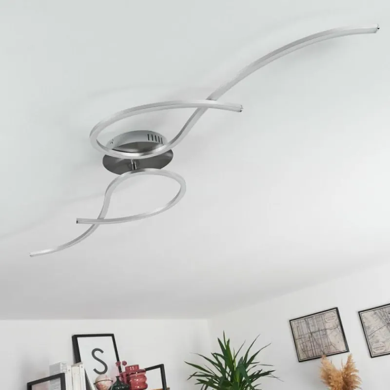 hofstein Plafonnier Kereita LED Nickel mat, 1 lumière