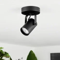 hofstein Plafonnier Kergus Noir, 1 lumière