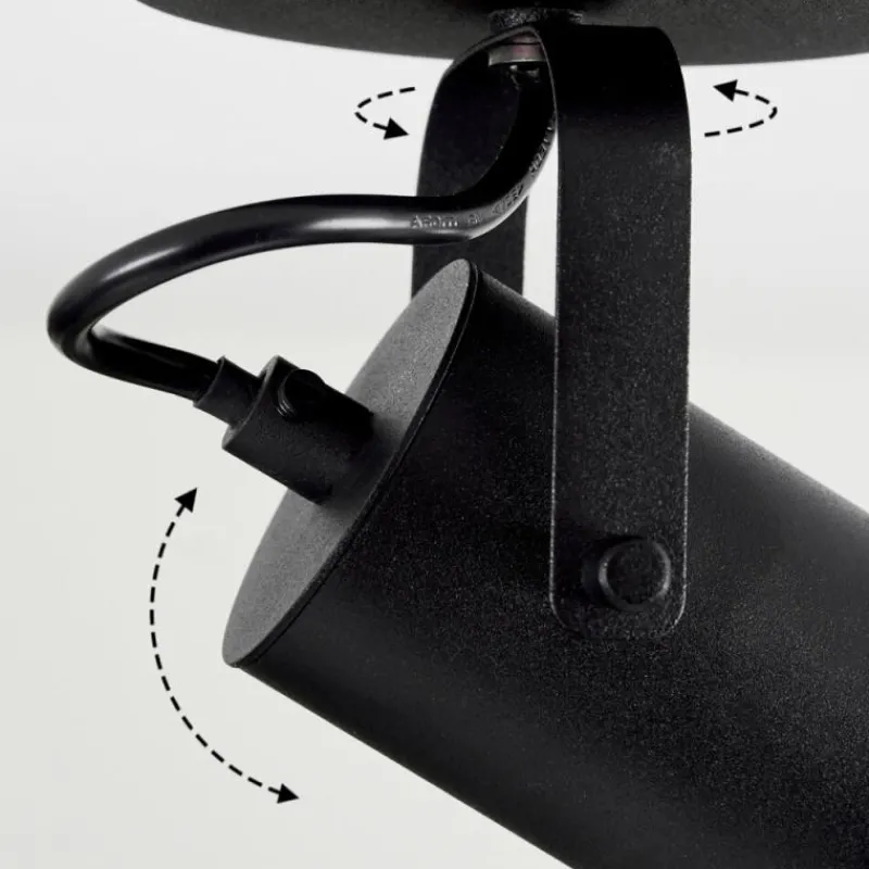 hofstein Plafonnier Kergus Noir, 1 lumière