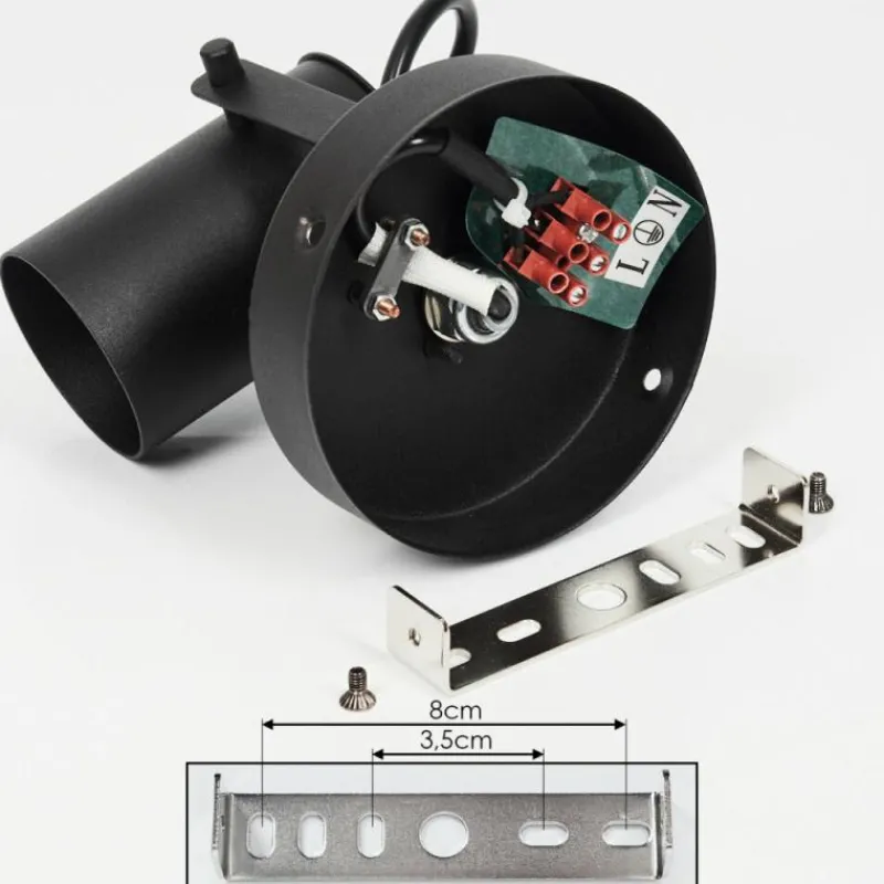 hofstein Plafonnier Kergus Noir, 1 lumière