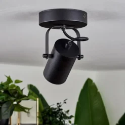 hofstein Plafonnier Kergus Noir, 1 lumière