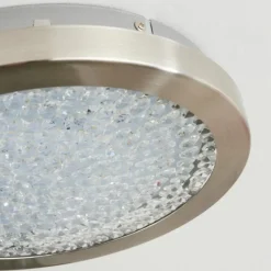 hofstein Plafonnier Kerns LED Nickel mat, 1 lumière