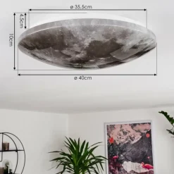 hofstein Plafonnier Keru LED Blanc, 1 lumière, Télécommandes