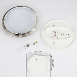 hofstein Plafonnier Keru LED Blanc, 1 lumière, Télécommandes