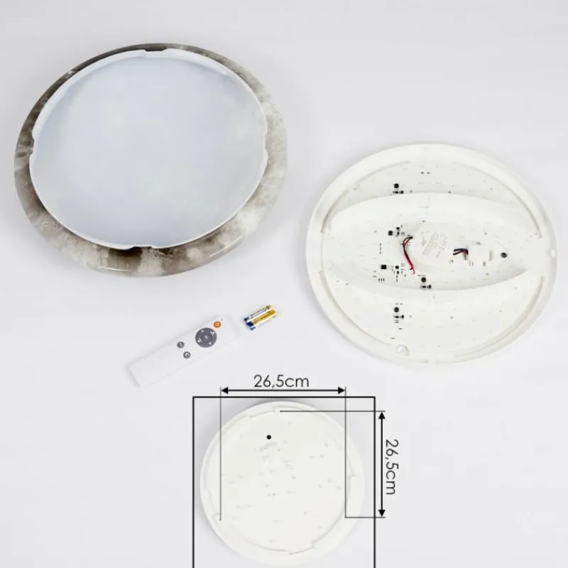 hofstein Plafonnier Keru LED Blanc, 1 lumière, Télécommandes