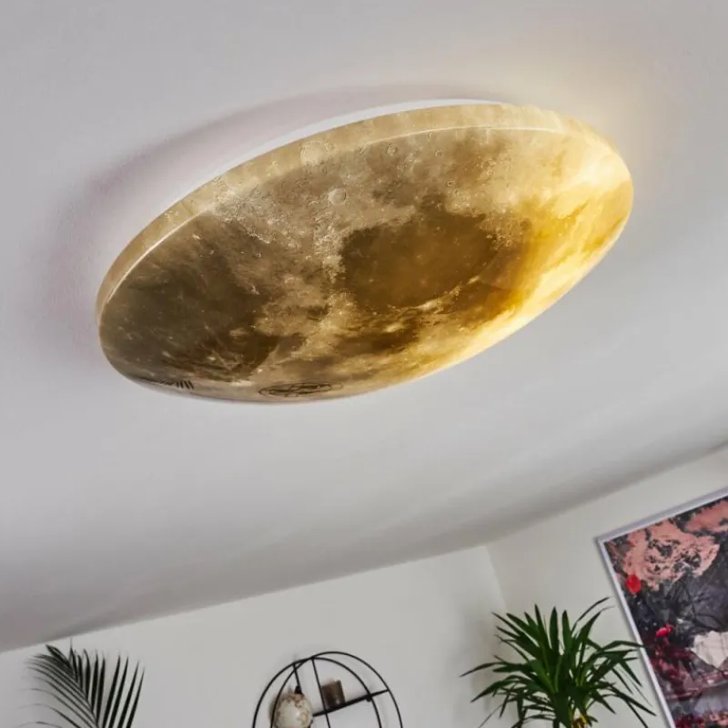 hofstein Plafonnier Keru LED Blanc, 1 lumière, Télécommandes