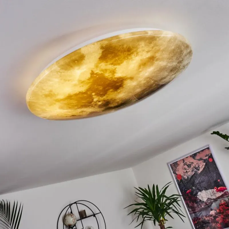 hofstein Plafonnier Keru LED Blanc, 1 lumière, Télécommandes