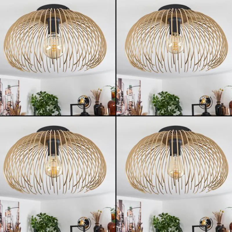 Lampes Dorées-hofstein Plafonnier Keryvaland Noir, 1 lumière