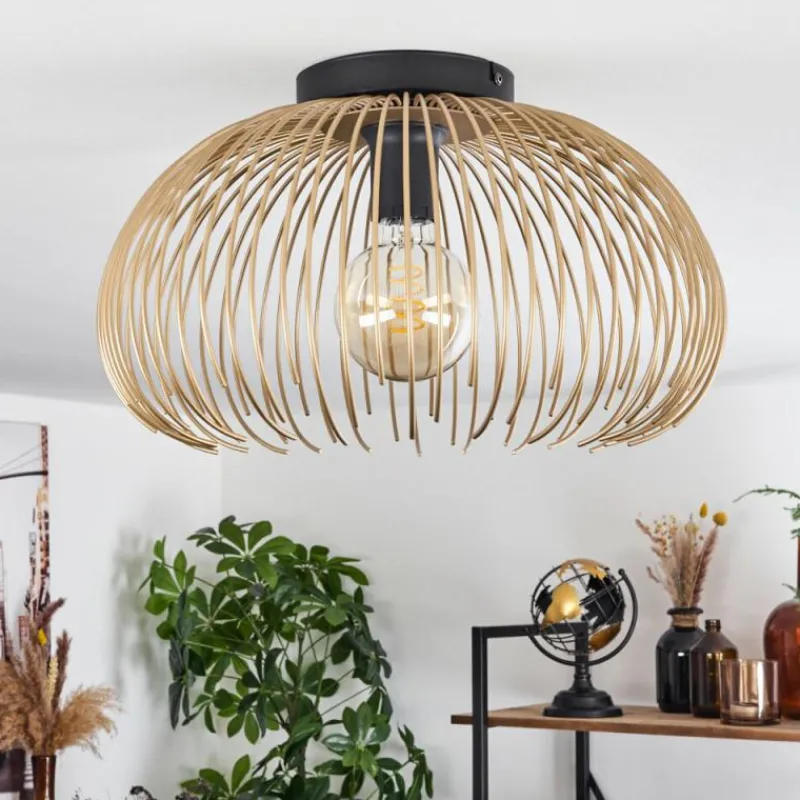 Lampes Dorées-hofstein Plafonnier Keryvaland Noir, 1 lumière