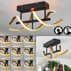 hofstein Plafonnier Khovet LED Noir, 1 lumière* Éclairage Led