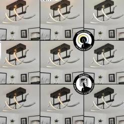 hofstein Plafonnier Khovet LED Noir, 1 lumière* Éclairage Led