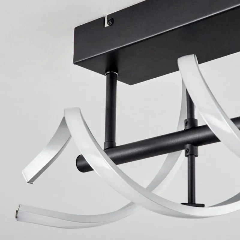 hofstein Plafonnier Khovet LED Noir, 1 lumière* Éclairage Led