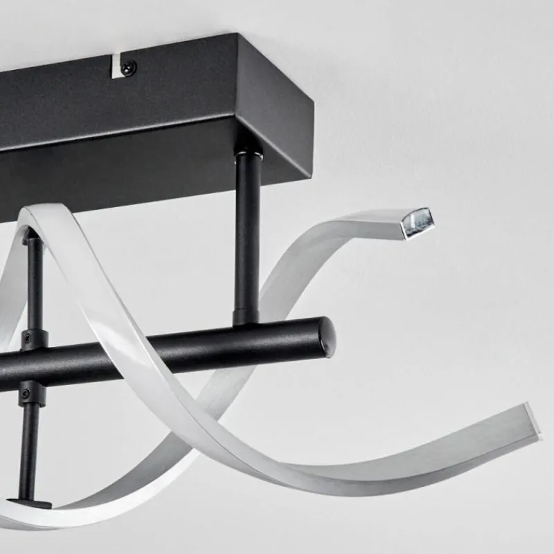 hofstein Plafonnier Khovet LED Noir, 1 lumière* Éclairage Led