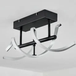 hofstein Plafonnier Khovet LED Noir, 1 lumière* Éclairage Led