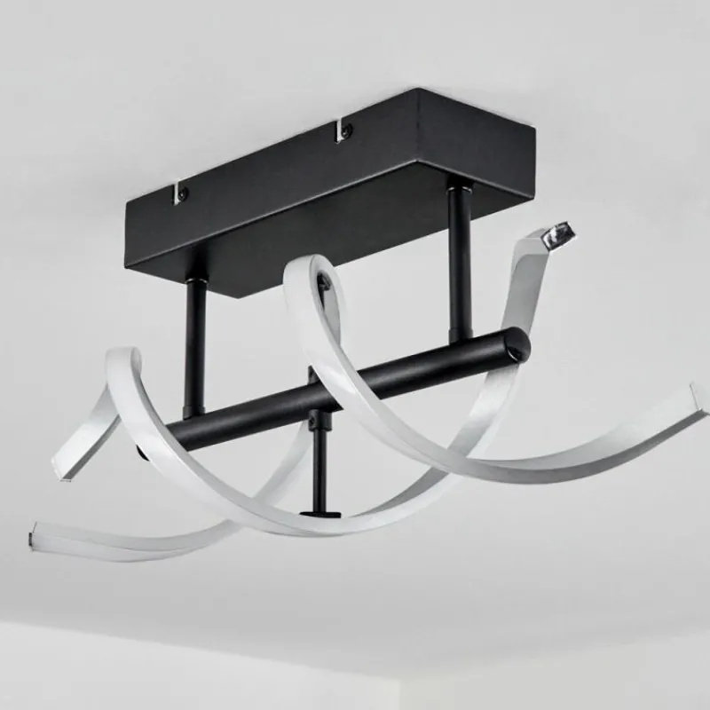 hofstein Plafonnier Khovet LED Noir, 1 lumière* Éclairage Led