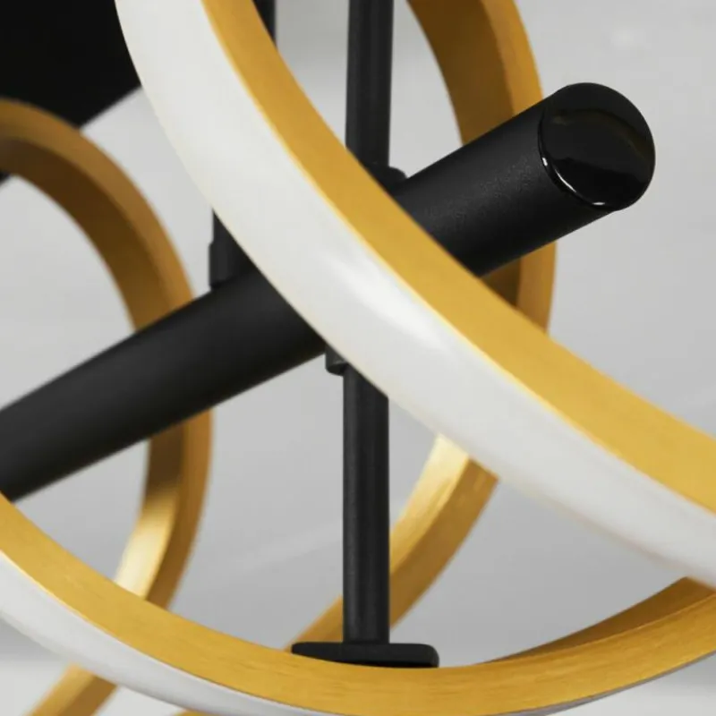 hofstein Plafonnier Khovet LED Noir, 1 lumière