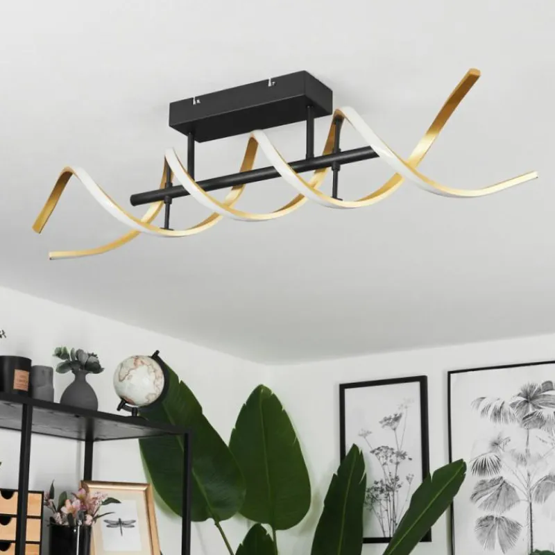 hofstein Plafonnier Khovet LED Noir, 1 lumière