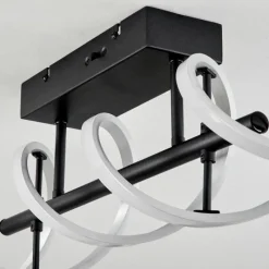 hofstein Plafonnier Khovet LED Noir, 1 lumière