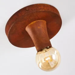 Lampes Vintages & Rétros-hofstein Plafonnier Kimstad Rouille, 1 lumière