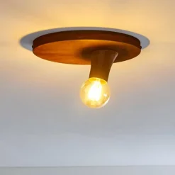 Lampes Vintages & Rétros-hofstein Plafonnier Kimstad Rouille, 1 lumière