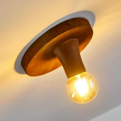 Lampes Vintages & Rétros-hofstein Plafonnier Kimstad Rouille, 1 lumière