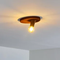 Lampes Vintages & Rétros-hofstein Plafonnier Kimstad Rouille, 1 lumière