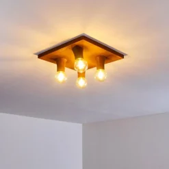 Lampes Vintages & Rétros-hofstein Plafonnier Kimstad Rouille, 4 lumières
