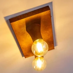 Lampes Vintages & Rétros-hofstein Plafonnier Kimstad Rouille, 2 lumières