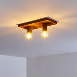Lampes Vintages & Rétros-hofstein Plafonnier Kimstad Rouille, 2 lumières