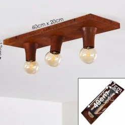 Lampes Vintages & Rétros-hofstein Plafonnier Kimstad Rouille, 3 lumières