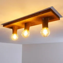 Lampes Vintages & Rétros-hofstein Plafonnier Kimstad Rouille, 3 lumières