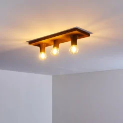 Lampes Vintages & Rétros-hofstein Plafonnier Kimstad Rouille, 3 lumières