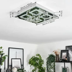 hofstein Plafonnier Kingsta LED Chrome, 1 lumière