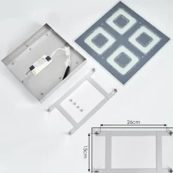 hofstein Plafonnier Kingsta LED Chrome, 1 lumière