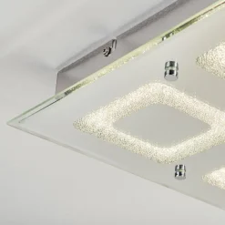 hofstein Plafonnier Kingsta LED Chrome, 1 lumière