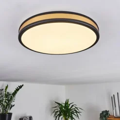 Lampes Dorées-hofstein Plafonnier Kirtland LED Or, Noir, 1 lumière